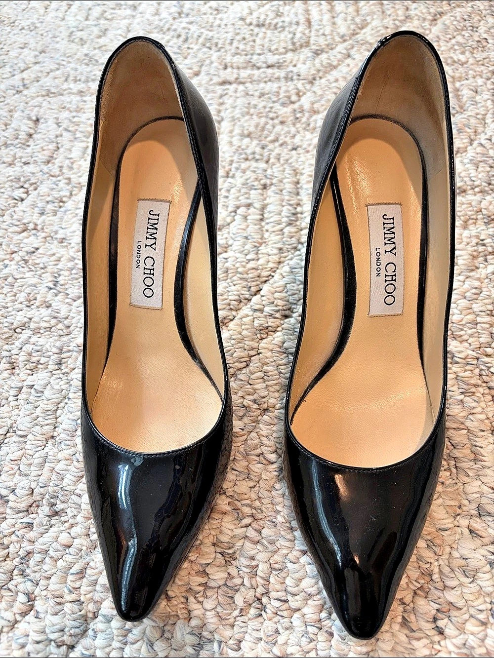 Jimmy Choo Anouk Patent Leather Pumps Black EU 381⁄2